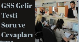 GSS Gelir Testi Soru ve Cevapları