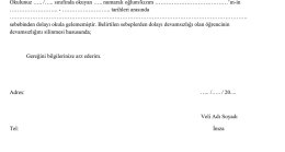 Devamsızlık Sildirme Dilekçesi