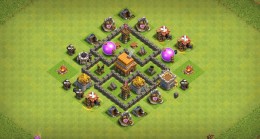 Clash Of Clans 4 Seviye Köy Düzeni
