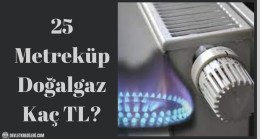 25 Metreküp Doğalgaz Kaç TL?