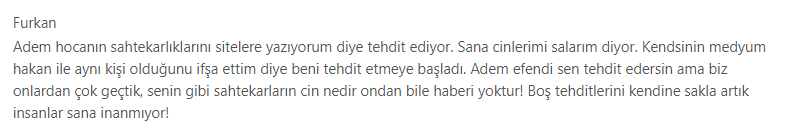 medyum hakan hoca hakkında yorum