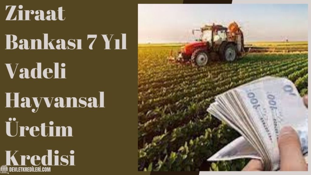 Ziraat Bankası 7 Yıl Vadeli Hayvansal Üretim Kredisi