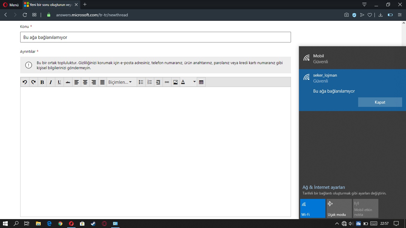 Bu Aga Baglanilamiyor Hatasi Win 10
