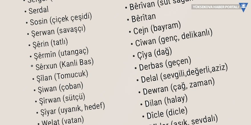 Kürtçe Kız Bebek İsimleri - 2022