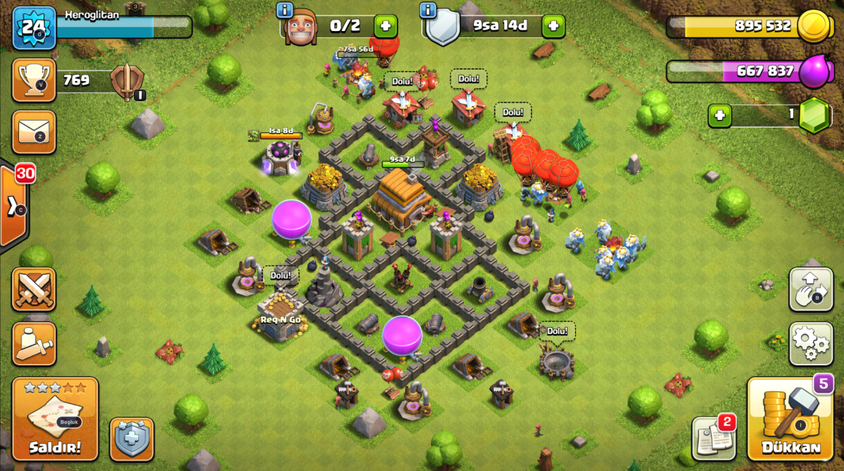 Clash Of Clans 5 Seviye Koy Duzeni 2